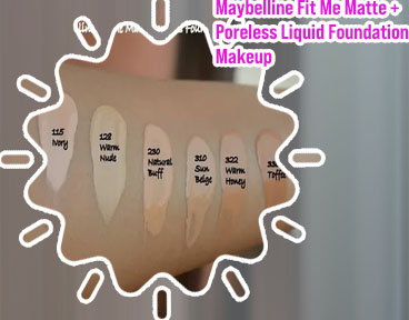 Fit me matte poreless foundation swatches