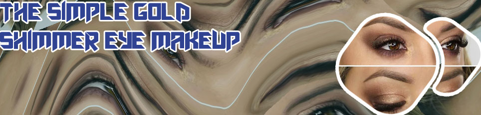 Gold shimmer eyeshadow