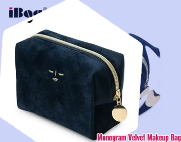 Velvet makeup bag